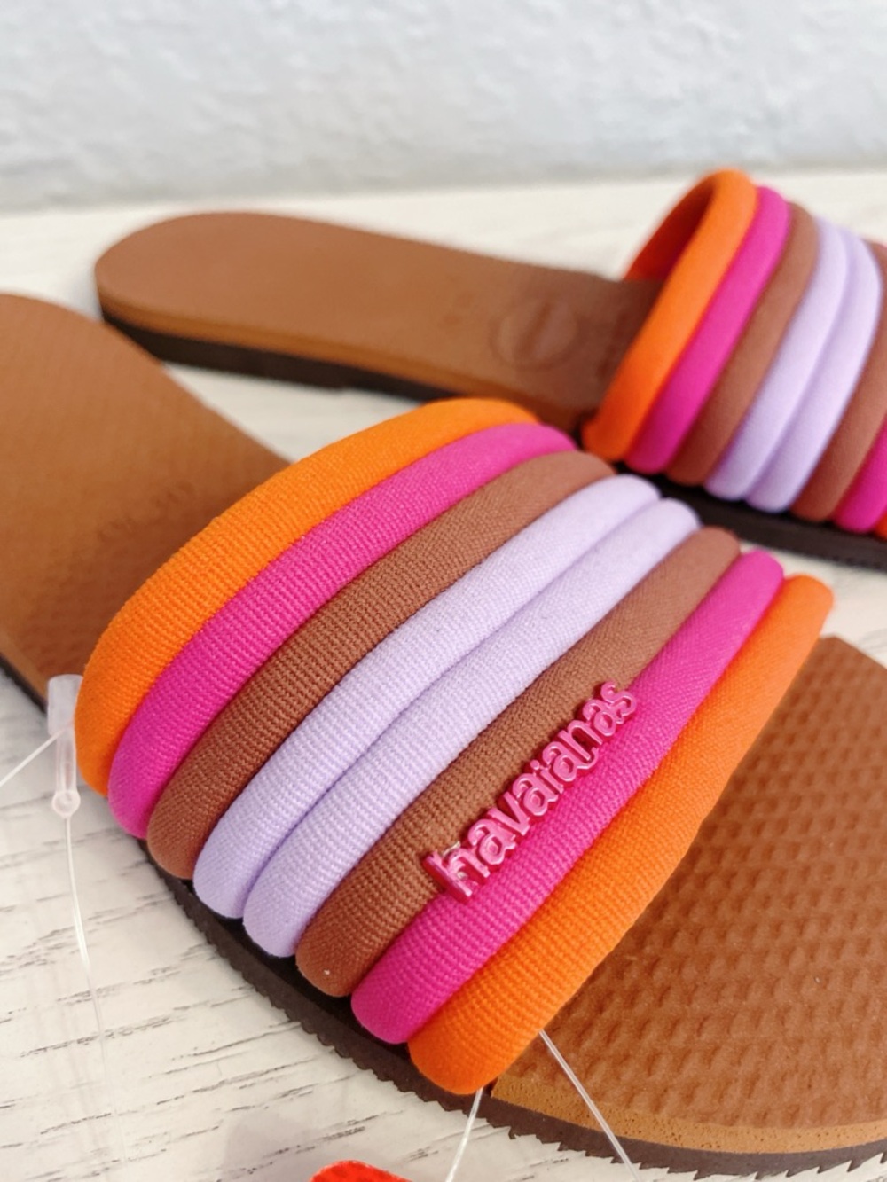Havaianas NEW Malta cool Women's Multicolor Striped Slide Sandals - 6 - Picture 6 of 8